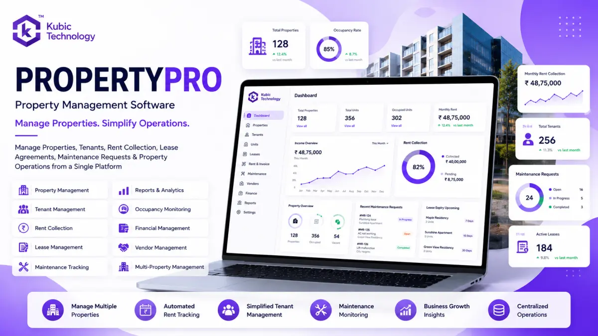 Go Property Management Software PropertyPro | Property, Tenant & Rental Management Software | Kubic ...